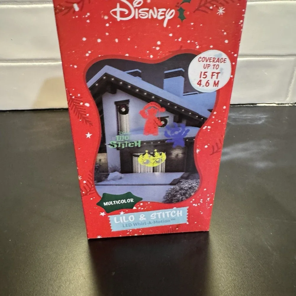 NEW Disney Lilo & Stitch Whirl-A-Motion LED Light Show Projector Multicolor‎